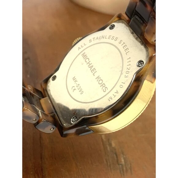 Michael Kors Women's Watch MK5399 Ritz Quartz Gold Tortoise Shell 33mm - Picture 7 of 13